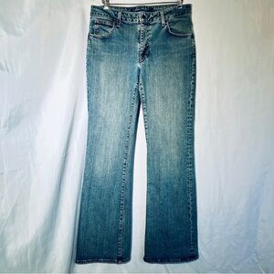 VTG 90s Gap Mid-Rise Flared Unique Weave Stretch Jeans - 6R